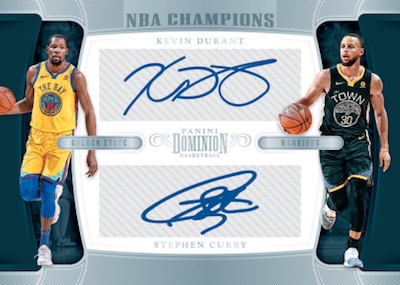 NBA Champions Dual Signatures Kevin Durant, Stephen Curry