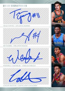 Rookie Quad Signatures Trae Young, Mo Bamba, Wendell Carter Jr, Collin Sexton