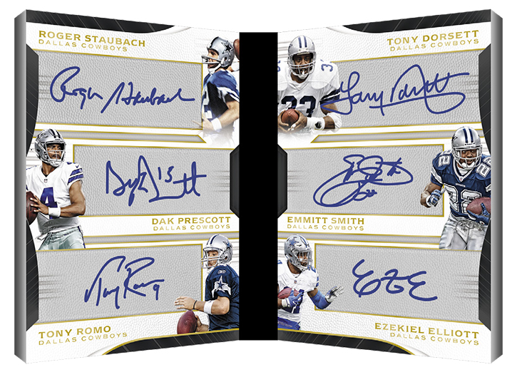 Six Signature Booklet Roger Staubach, Dak Prescott, Tony Romo, Tony Dosett, Emmitt Smith, Ezekiel Elliott Six Signature Booklet Roger Staubach, Dak Prescott, Tony Romo, Tony Dosett, Emmitt Smith, Ezekiel Elliott