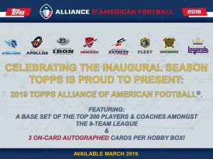 2019 Topps Alliance of American Football AAF