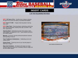 2019 Topps Opening Day