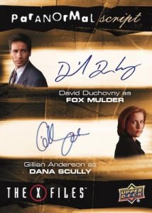 Dual Paranormal Scripts Auto David Duchovney, Gillian Anderson