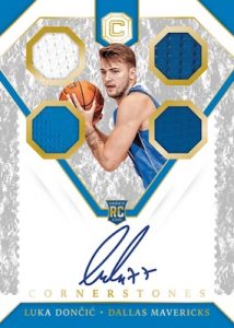 Rookie Cornerstones Auto Quad Relic Luka Doncic MOCK UP
