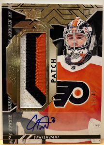 UD Black Rookie Trademarks Auto Patch Carter Hart