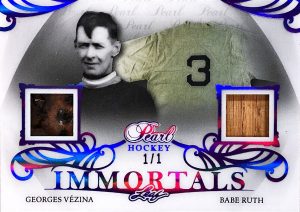 Pearl Immortals Georges Vezina, Babe Ruth
