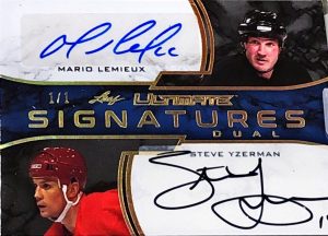 Ultimate Dual Signatures Mario Lemieux, Steve Yzerman