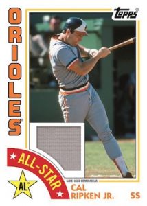1984 Topps Baseball All Star Relics Cal Ripken Jr