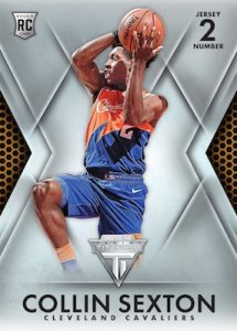 Base Titanium Jersey Number Rookies Collin Sexton