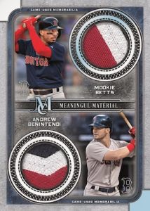 Dual Meaningful Materials Relics Mookie Betts, Andrew Benintendi