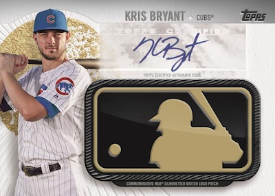 MLB Logo Golden Anniversary Manufactured Patch Auto Kris Bryant