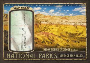 National Parks Vintage Map Relics Yellow Mounds Overlook
