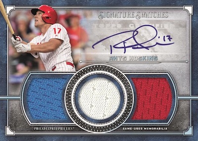 Single-Player Signature Swatches Triple Relic Auto Rhys Hoskins