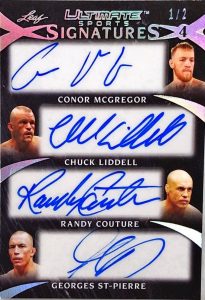 Ultimate Signatures 4 Conor McGreggor, Chuck Liddell, Randy Couture, Georges St-Pierre