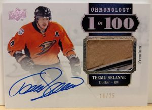 1 in 100 Auto Relic Teemu Selanne