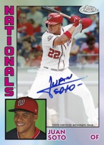 1984 Topps Baseball Auto Juan Soto MOCK UP