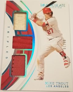 Immaculate Triples Relics Mike Trout