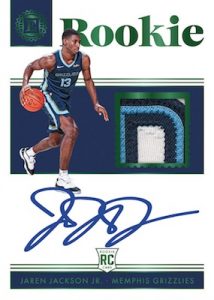 Rookie Jersey Auto Green Prime Jaren Jackson Jr. MOCK UP