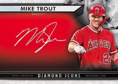 Silver Ink Auto Red Mike Trout