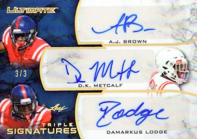 Ultimate Triple Signatures A.J. Brown, D.K. Metcalf, Damarkus Lodge