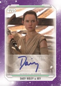Autographs Purple Daisey Ridley as Rey