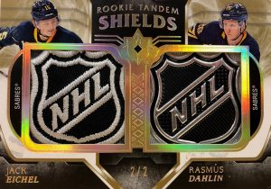 Rookie Tandem Shield Patch Jack Eichel, Rasmus Dahlin