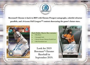2019 Bowman Chrome Baseball