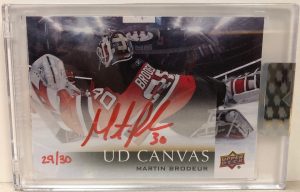 Canvas Signatures Red Ink Martin Brodeur