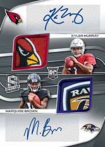 Rookie Dual Patch Auto Kyler Murray, Marquise Brown MOCK UP