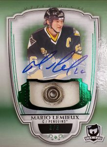 Base Auto Button Mario Lemieux