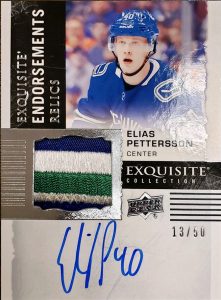 Exquisite Collection Endorsement Relics Elias Pettersson