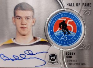 Hockey Hall of Fame Anniversary 75/25 Auto Manufactured Patch Bobby Orr