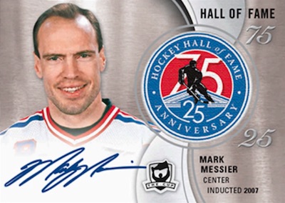 Hockey Hall of Fame Anniversary 75 25 Auto Manufactured Patch Mark Messier MOCK UP