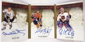 Legends of the NHL Triple Signed Booklet, Bobby Orr, Wayne Gretzky, Patrick Roy