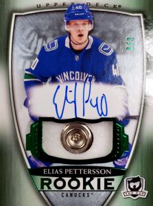 Rookie Auto Button Elias Pettersson