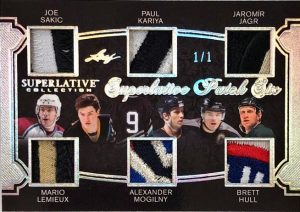 Superlative Patch 6 Joe Sakic, Mario Lemieux, Paul Kariya, Alexander Mogilny, Jaromír Jágr, Brett Hull
