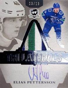 Tri-Laterals Black Foil Patch Auto Elias Pettersson