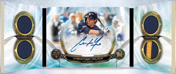 Windows Into Greatness Auto Relic Booklet Christian Yelich