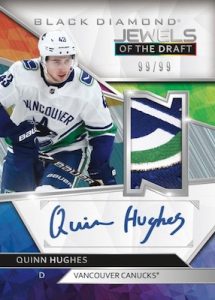 Jewels of the Draft Auto Patch Relics Quinn Hughes MOCK UP
