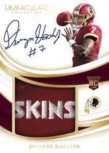Premium Patch Rookie Auto Dwayne Haskins MOCK UP