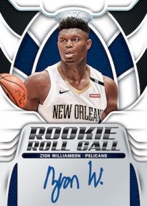 Rookie Roll Call Auto Zion Williamson MOCK UP