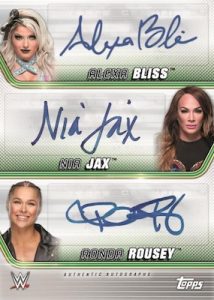 Triple Auto Alexa Bliss, Nia Jax, Ronda Rousey MOCK UP