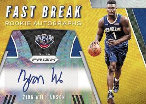 Fast Break Rookie Auto Zion Williamson MOCK UP
