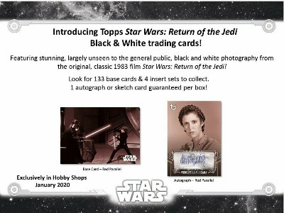 Topps Star Wars Return of the Jedi Black and White Green /99