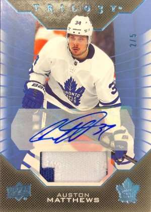 Base Blue Foil Patch Auto Auston Matthews