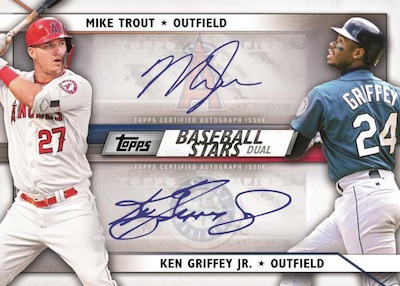 Baseball Stars Dual Auto Mike Trout, Ken Griffey Jr MOCK UP