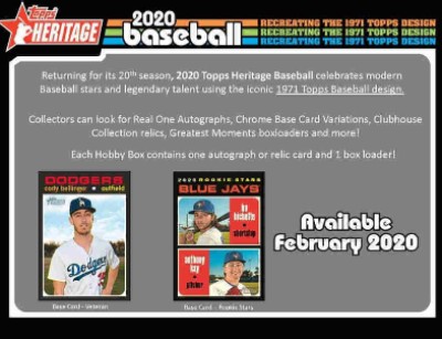 2020 Topps Heritage Baseball