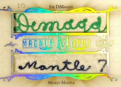 Magnum Opus Dual Relics Joe DiMaggio, Mickey Mantle