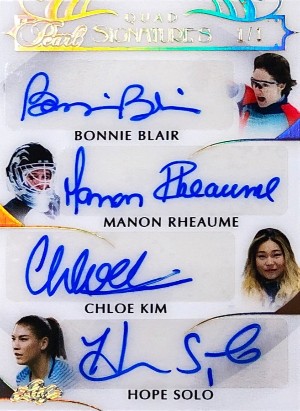 Pearl Signatures 4 Bonnie Blair, Manon Rheaume, Chloe Kim, Hope Solo
