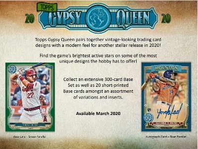 2020 Topps Gypsy Queen Baseball