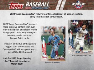 2020 Topps Opening Day Baseball